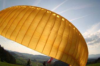 Abbildung Gleitschirm-Fliegen Start